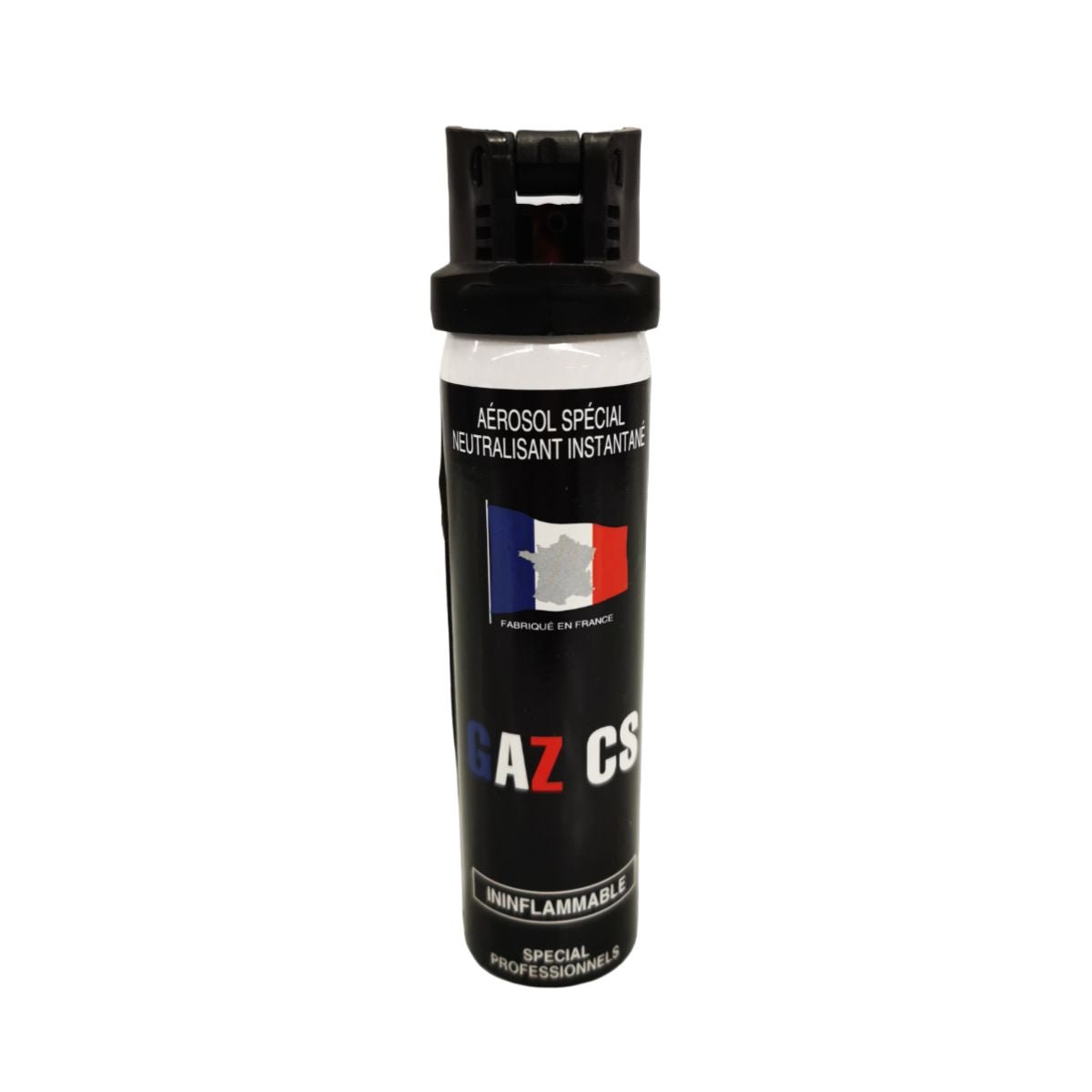 Aérosol de défense CBM gaz lacrymogène CS + Capot Clapet 75 ml