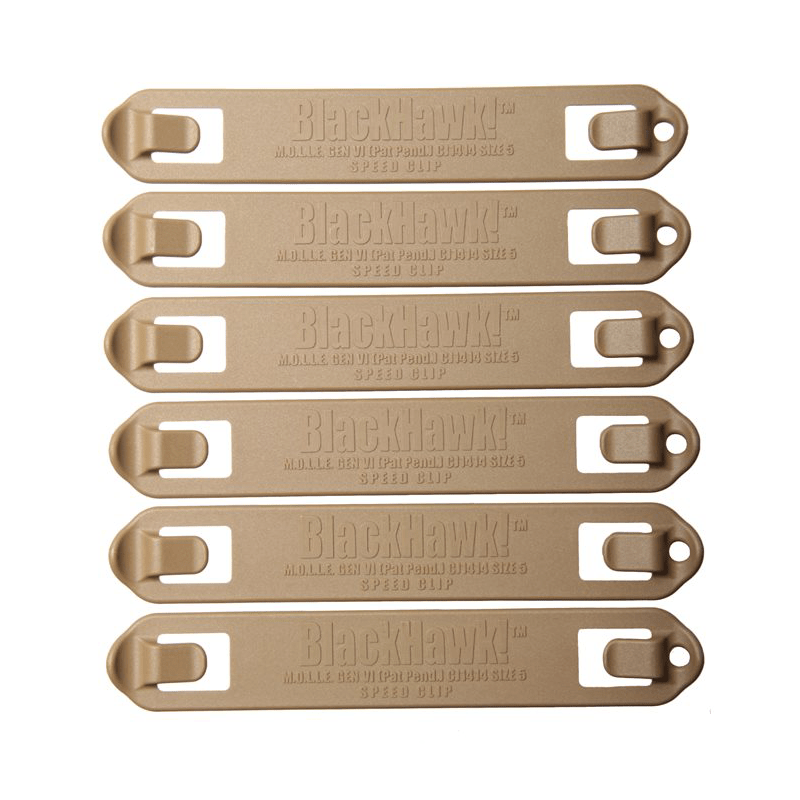 Attache MOLLE Blackhawk Speed Clip 5" (lot de 6)