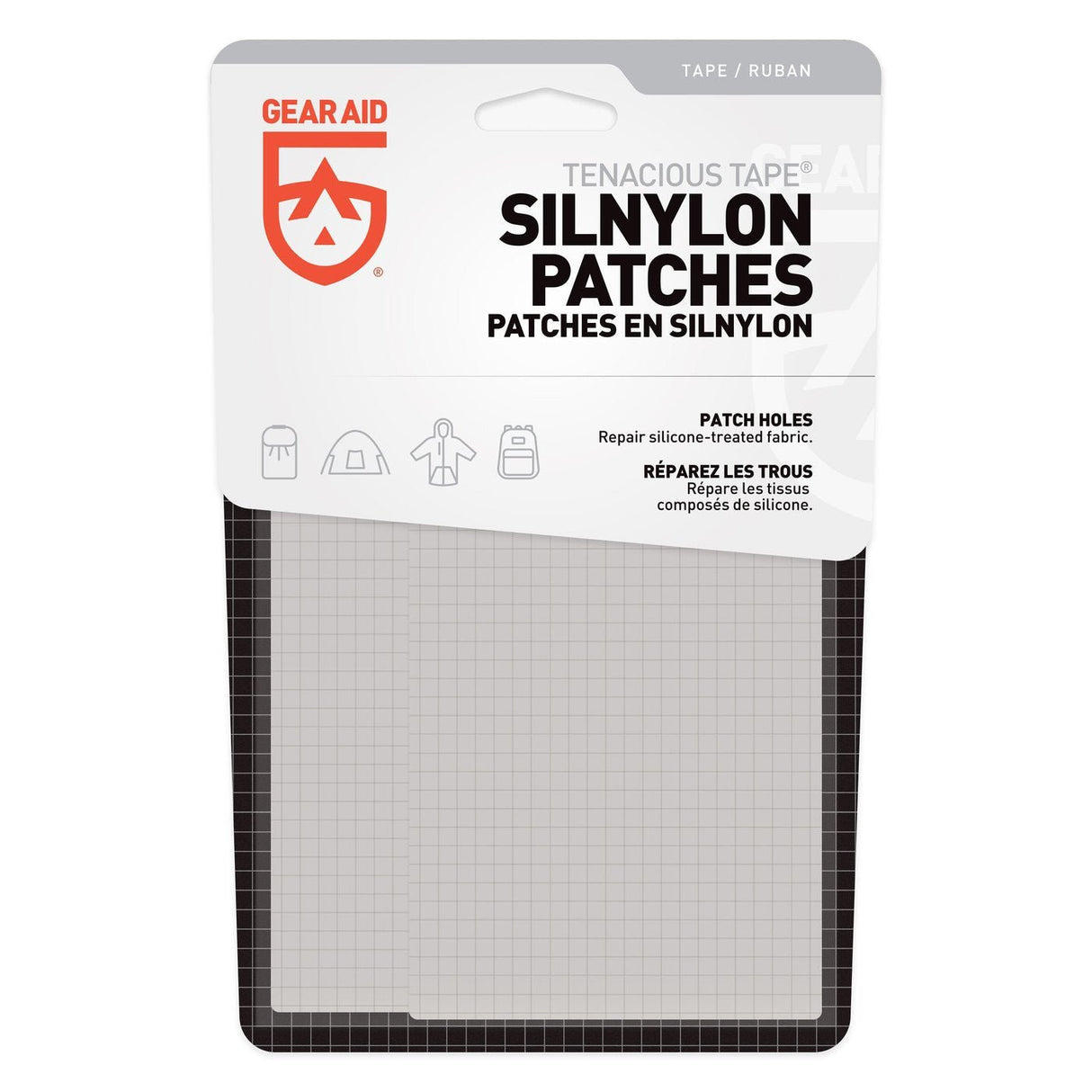 Kit de réparation Gear Aid Tenacious Tape Patchs Silnylon