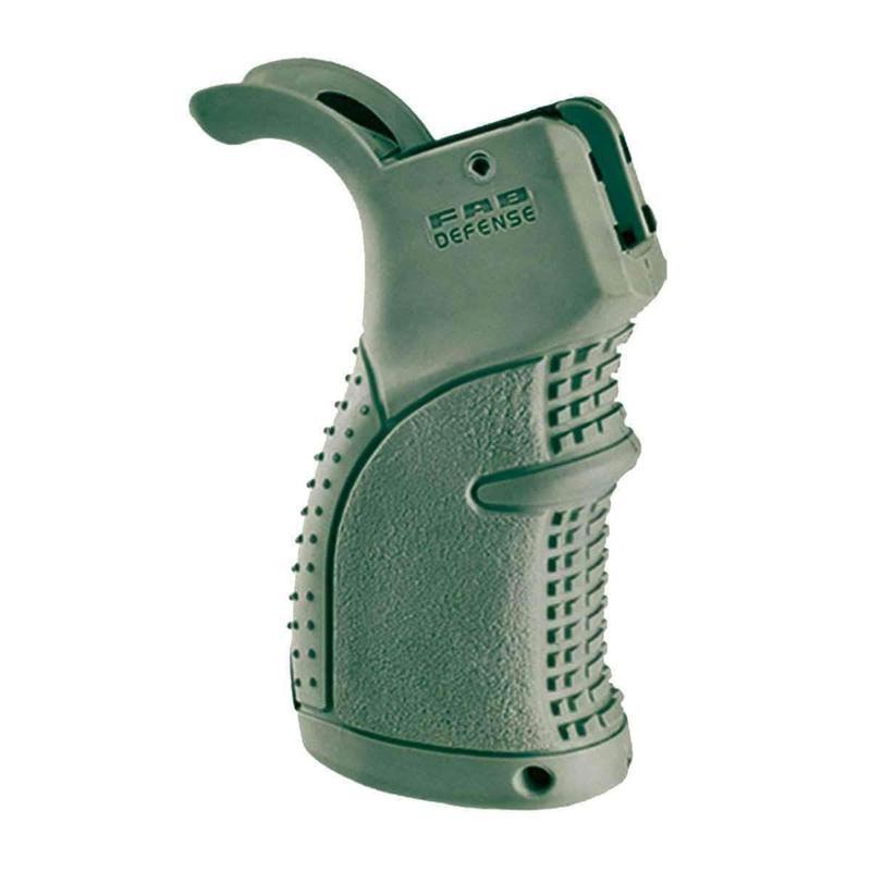 Poignée Pistolet Améliorée avec Revêtement en Caoutchouc FAB Defense AGR-43 pour AR15 / AR10 / M16 / M4 / SR25 / HK416