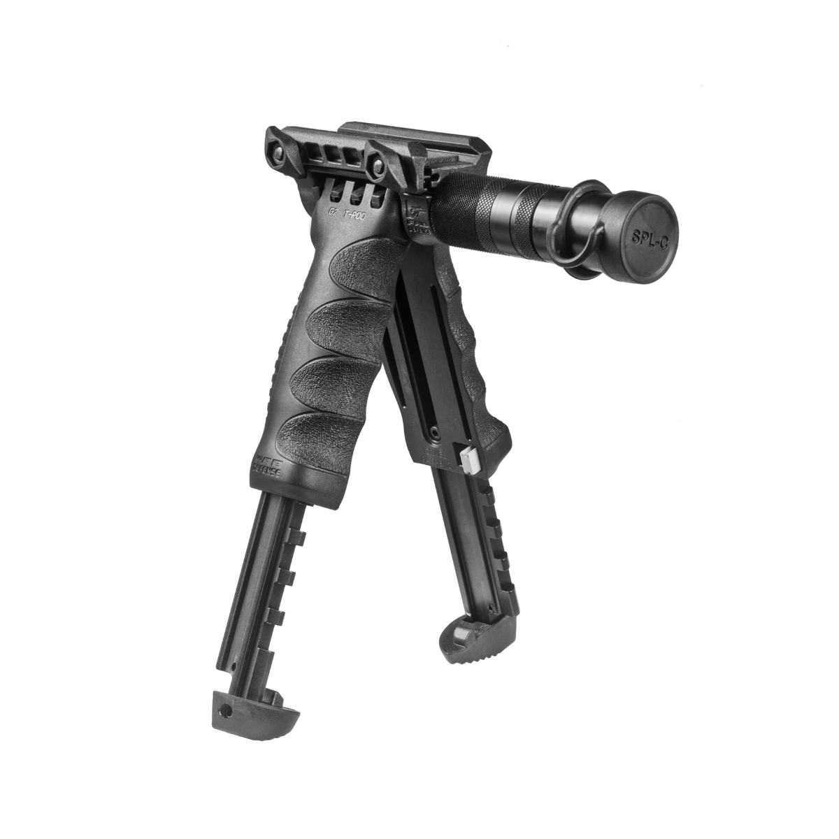 Poignée-bipied FAB Defense T-POD G2 SL avec lampe tactique intégrée
