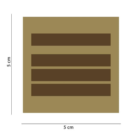 BASSE VISIBILITÉ CT - Galons de poitrine Gendarmerie-Mil-Spec ID-Coyote-Commandant-Welkit