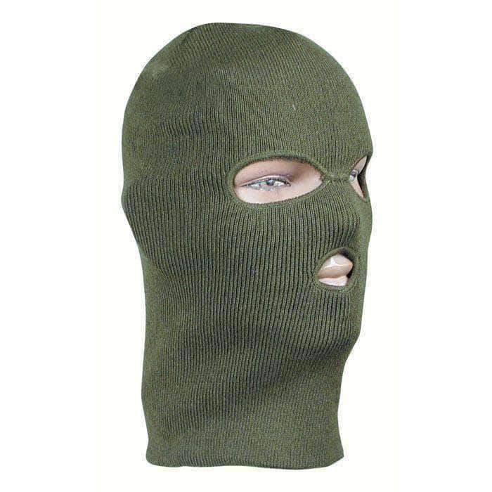 Cagoule BALACLAVA 3 - HOLE Mil - Tec - Vert - Welkit.com