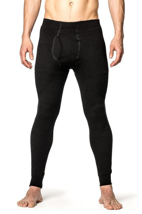 Caleçon long ULLFROTTÉ LONG JOHNS WITH FLY 400 Woolpower - Noir - Welkit.com