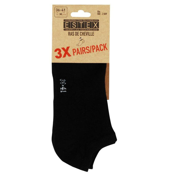 Chaussettes RIO | 3 paires Estex - Noir - Welkit.com