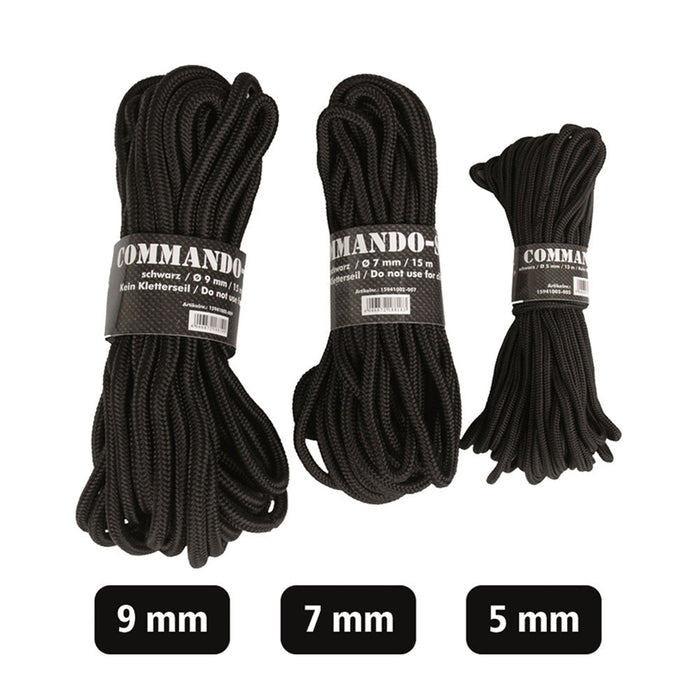 Corde COMMANDO 15M Mil - Tec - Noir - Welkit.com