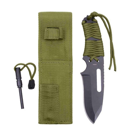 Couteau de survie COUTEAU PARACORDE SURVIVAL Rothco - Vert olive - Welkit.com