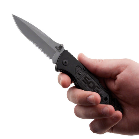 Couteau pliant ESCAPE BEAD BLAST SOG - Noir - Welkit.com