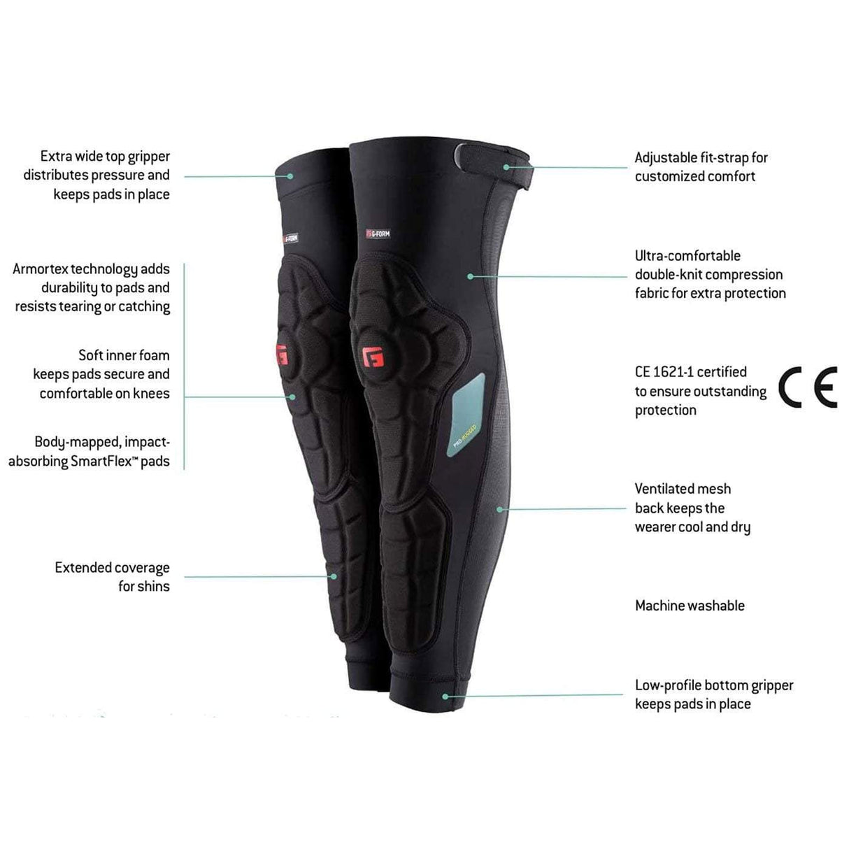 Genouillères PRO RUGGED KNEE SHIN G - Form - Noir - Welkit.com