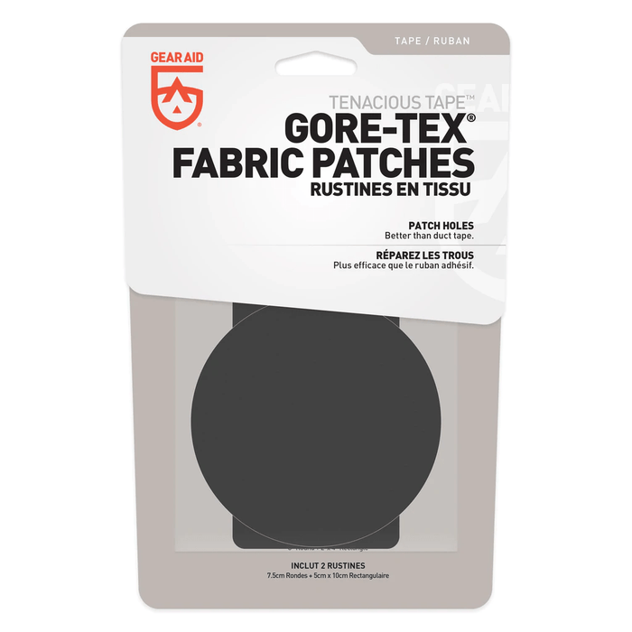 Kit de réparation vêtements PATCHS TENACIOUS TAPE GORE - TEX Gear Aid - Noir - Welkit.com