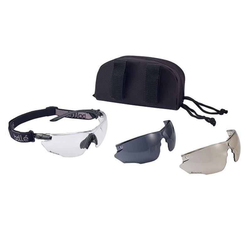 Lunettes de protection KIT COMBAT Bollé SI - Neutre / Fumé / CSP - Welkit.com