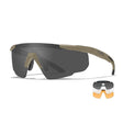 Lunettes de protection SABER ADVANCED TAN | 3 ÉCRANS Wiley X - Coyote - Welkit.com