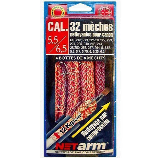 Mèche nettoyante CALIBRE .218 Net'Arm - Rouge - Welkit.com