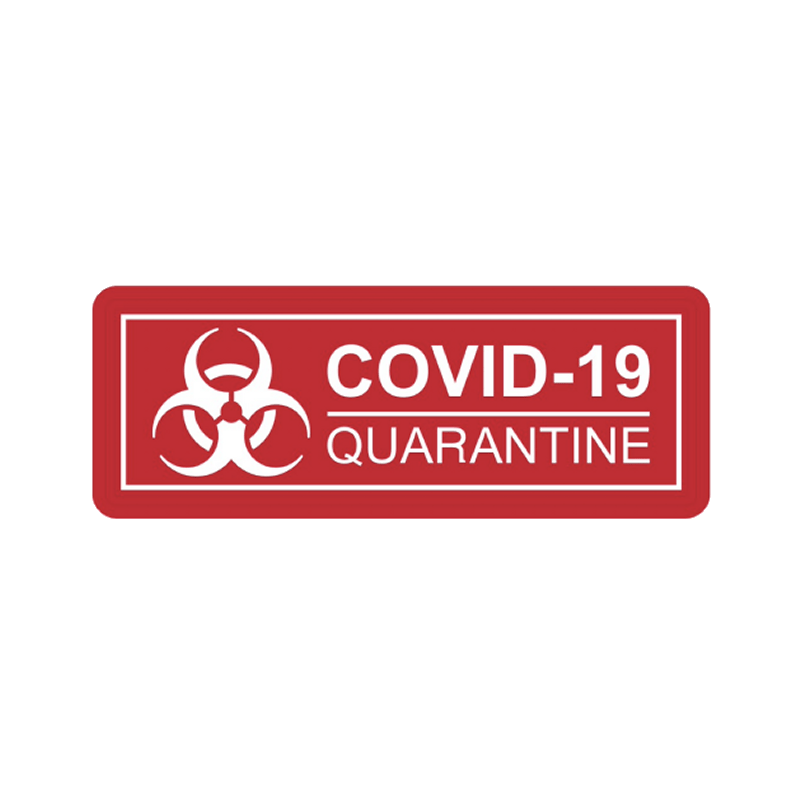 Morale patch COVID - 19 QUARANTINE Mil - Spec ID - Rouge - Welkit.com