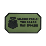 Morale patch SILENCE FOOLS! THE BEARD HAS SPOKEN QS Patch - Vert - Welkit.com