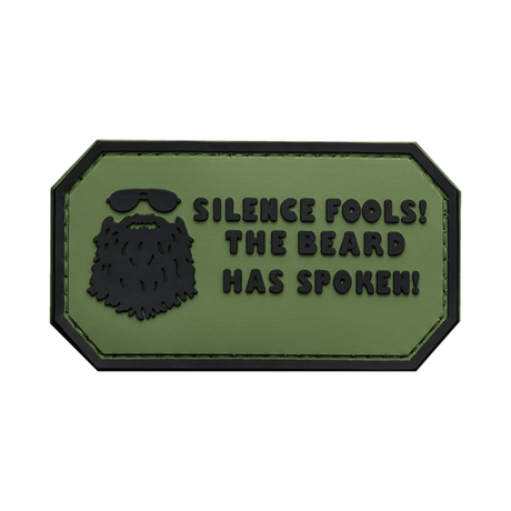 Morale patch SILENCE FOOLS! THE BEARD HAS SPOKEN QS Patch - Vert - Welkit.com