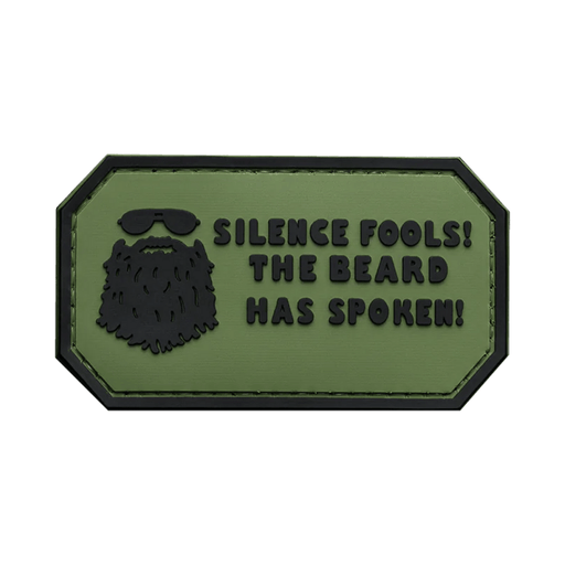 Morale patch SILENCE FOOLS! THE BEARD HAS SPOKEN QS Patch - Vert - Welkit.com