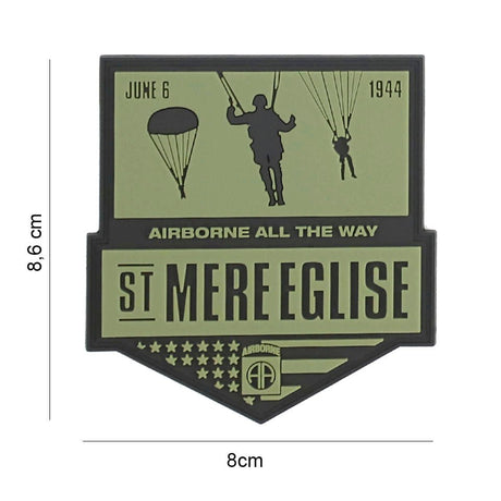 Morale patch ST MERE EGLISE PVC 101 Inc - Vert olive - Welkit.com