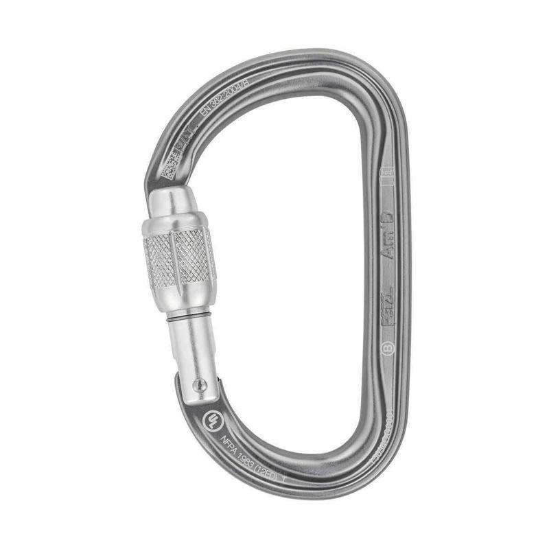 Mousqueton escalade AMD SCREW LOCK Petzl - Gris - Welkit.com