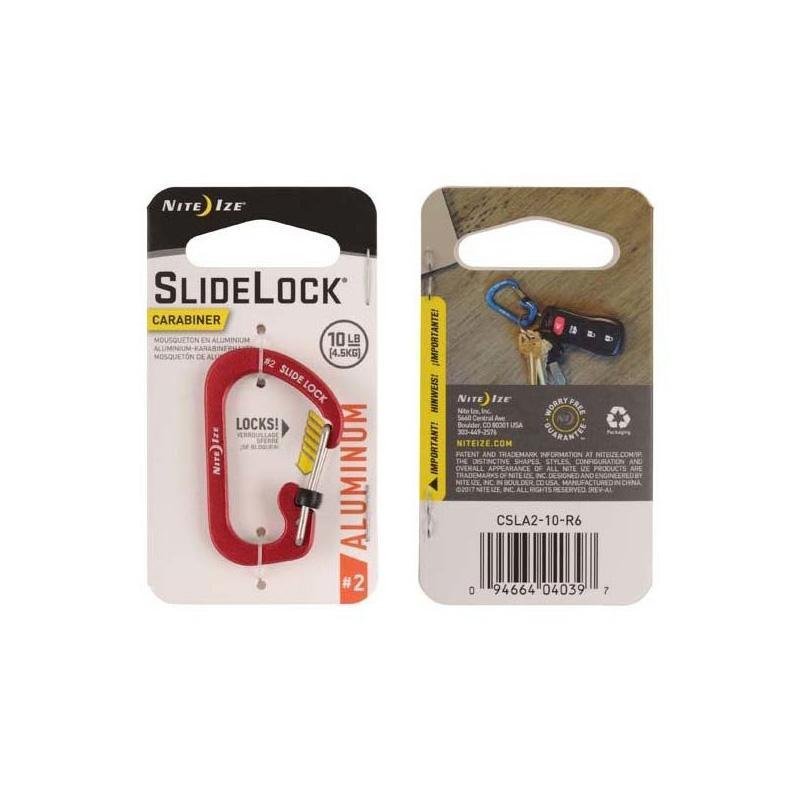 Mousqueton SLIDELOCK ALUMINIUM Nite Ize - Rouge - Welkit.com