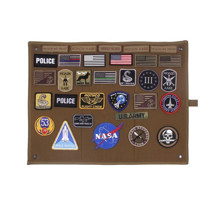 Panneau auto - agrippant ROLL - UP MORALE PATCH BOARD Rothco - Coyote - Welkit.com