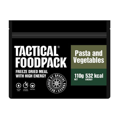 Ration lyophilisée PÂTES & LÉGUMES 532 KCAL Tactical Foodpack - Autre - Welkit.com