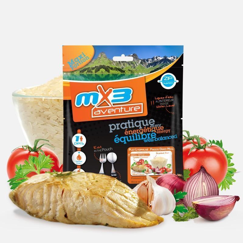 Ration lyophilisée POISSON À LA PROVENÇALE ET RIZ 609 KCAL MX3 Aventure - Autre - Welkit.com