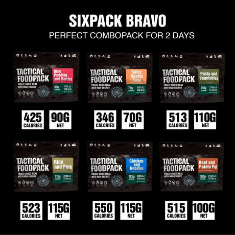 Ration lyophilisée SIX PACK BRAVO Tactical Foodpack - Autre - Welkit.com