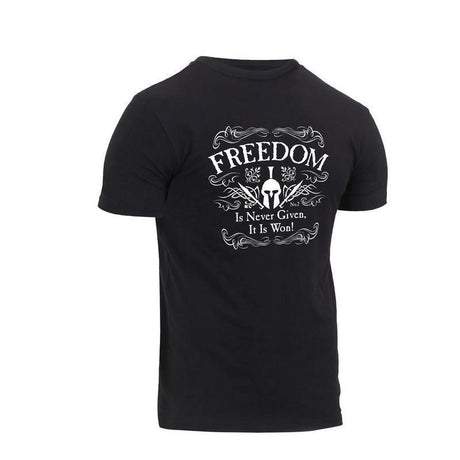 T - shirt imprimé ATHLETIC FIT FREEDOM Rothco - Noir - Welkit.com