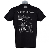 T - shirt imprimé GLOCK ENGINEERING GEN5 Glock - Noir - Welkit.com