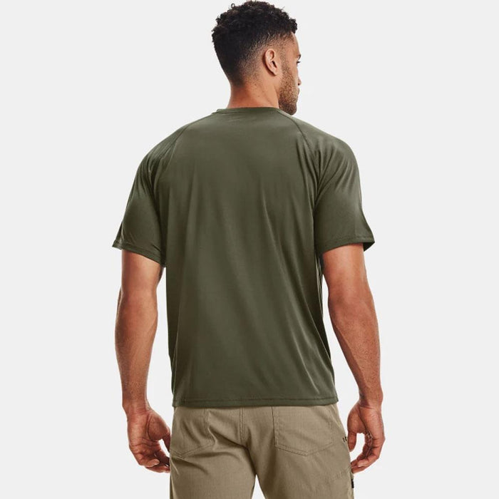 T - shirt thermorégulateur été TACTICAL TECH MC Under Armour - Vert olive - Welkit.com