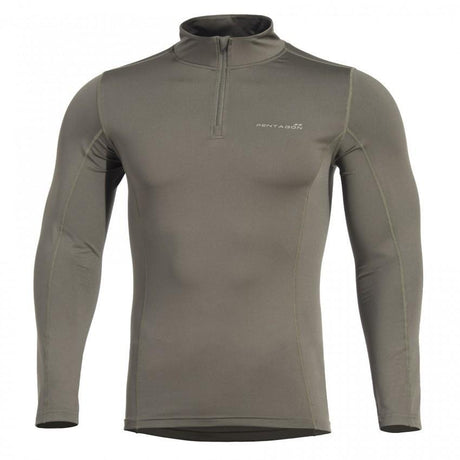 T - shirt thermorégulateur hiver PINDOS 1/2 ZIP Pentagon - Vert olive - Welkit.com