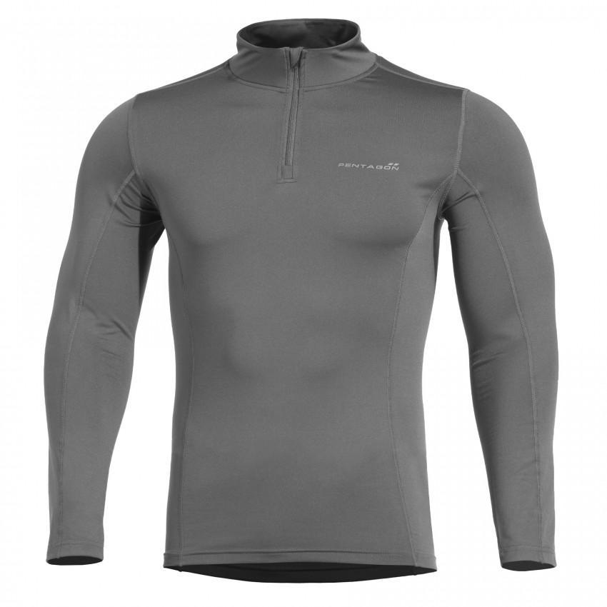 T - shirt thermorégulateur hiver PINDOS 1/2 ZIP Pentagon - Gris - Welkit.com