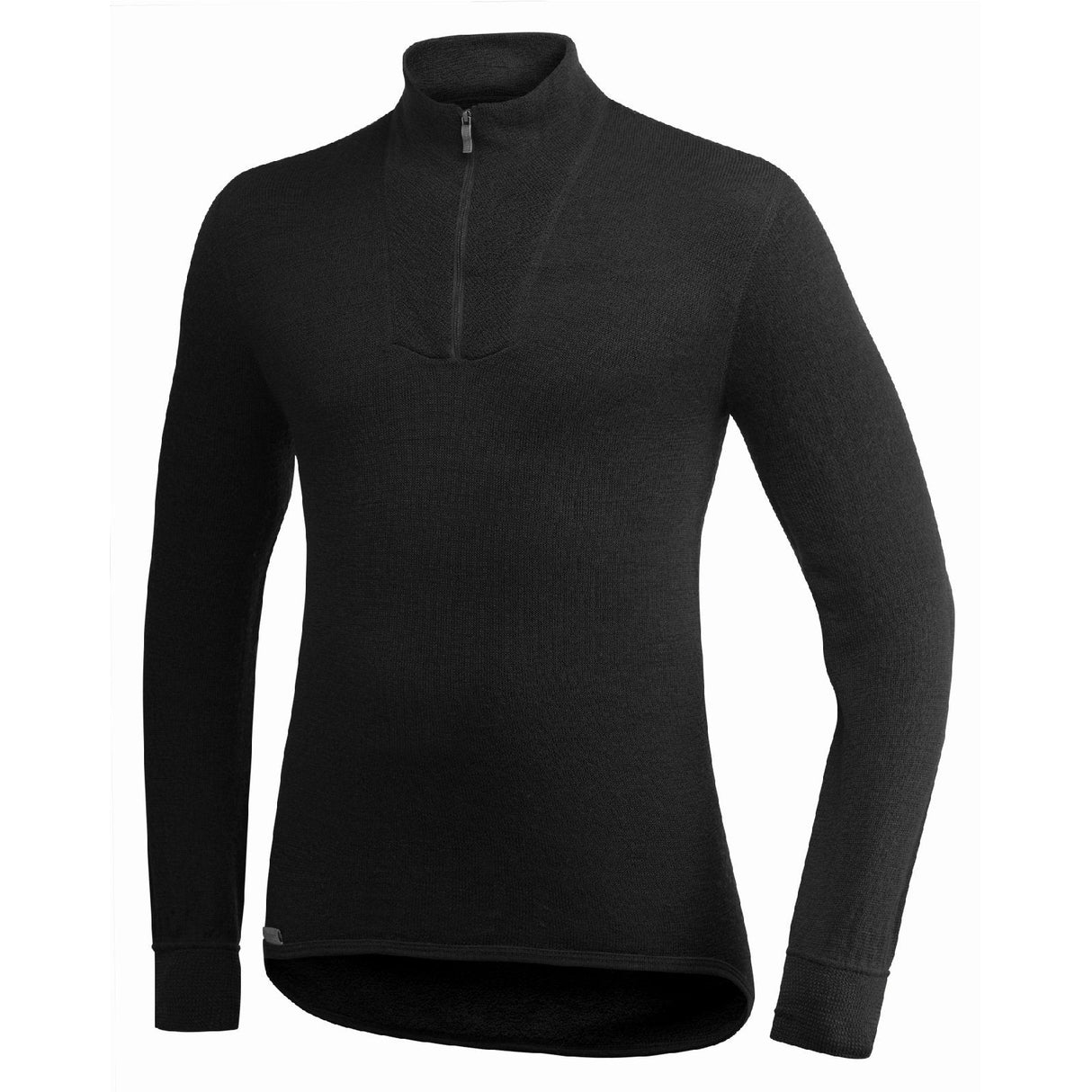 T - shirt thermorégulateur hiver ULLFROTTÉ ZIP TURTLENECK 200 Woolpower - Noir - Welkit.com