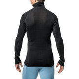 T - shirt thermorégulateur hiver ZIP TURTLENECK LITE Woolpower - Noir - Welkit.com