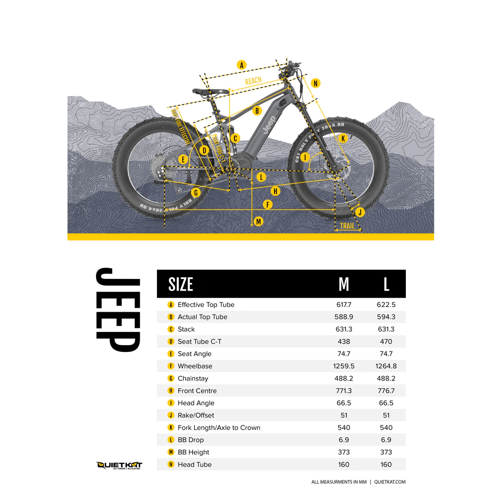 Vélo électrique JEEP Quietkat - Charcoal - Welkit.com