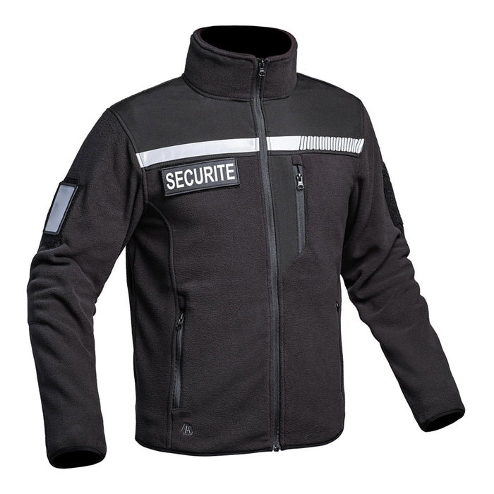 Veste polaire SÉCU - ONE HV - TAPE SÉCURITÉ A10 Equipment - Noir - Welkit.com