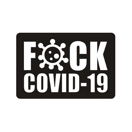 FUCK COVID-19 - Morale patch-Mil-Spec ID-Blanc-Welkit