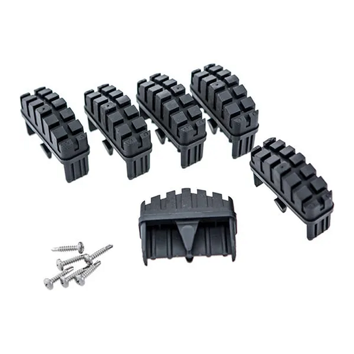 SET OF 6 REPLACEMENT RUBBER FEET WITH SS FIXINGS