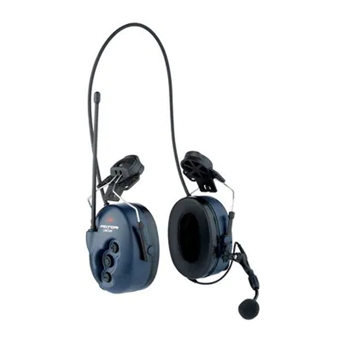 Casque anti-bruit PELTOR™ LITECOM PMR 446 MHZ 32 dB monté sur casque