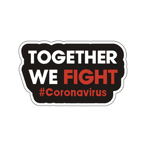 TOGETHER WE FIGHT CORONAVIRUS - Morale patch-Mil-Spec ID-Rouge-Welkit