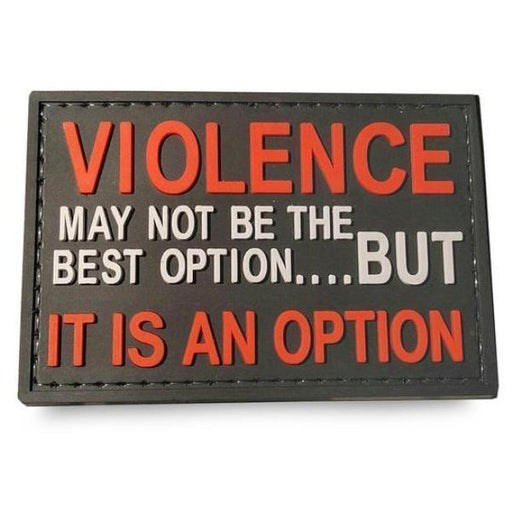 VIOLENCE IS AN OPTION - Morale patch-MNSP-Noir-Welkit