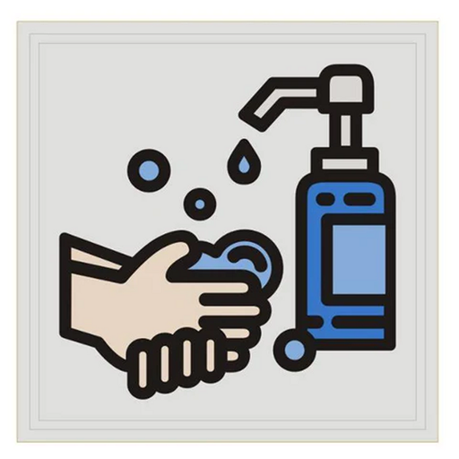 WASH YOUR HANDS WITH HAND SANITIZER - Morale patch-Mil-Spec ID-Gris-Welkit